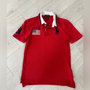 Youth Large Red Ralph Lauren polo
